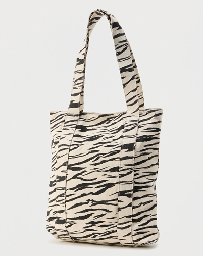 Lala Berlin - Carmela 2.0 Printed Canvas Taske - White Black Tiger